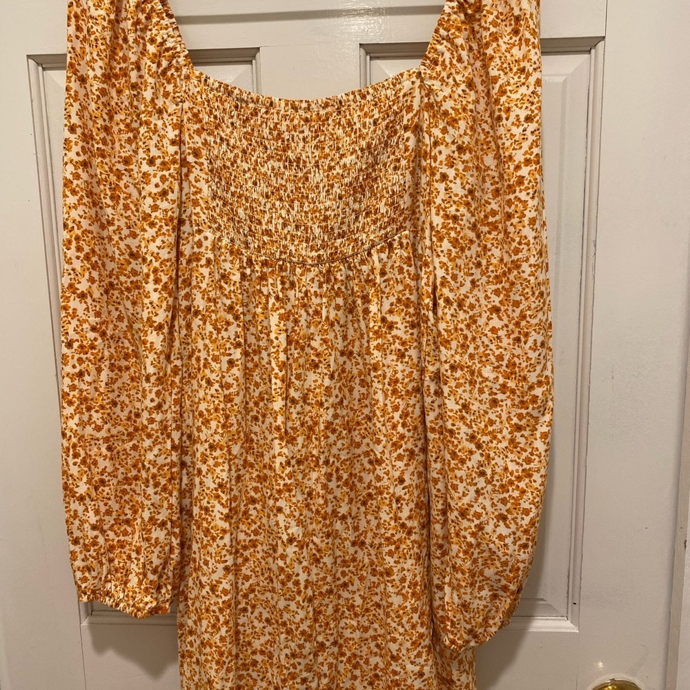 Copper Key Gold Long Sleeve Sundress - Picture 8 of 8